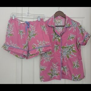 Bed Head Lily Of The Valley Pink Floral Pajama Set As Seen On Princess Diaries
